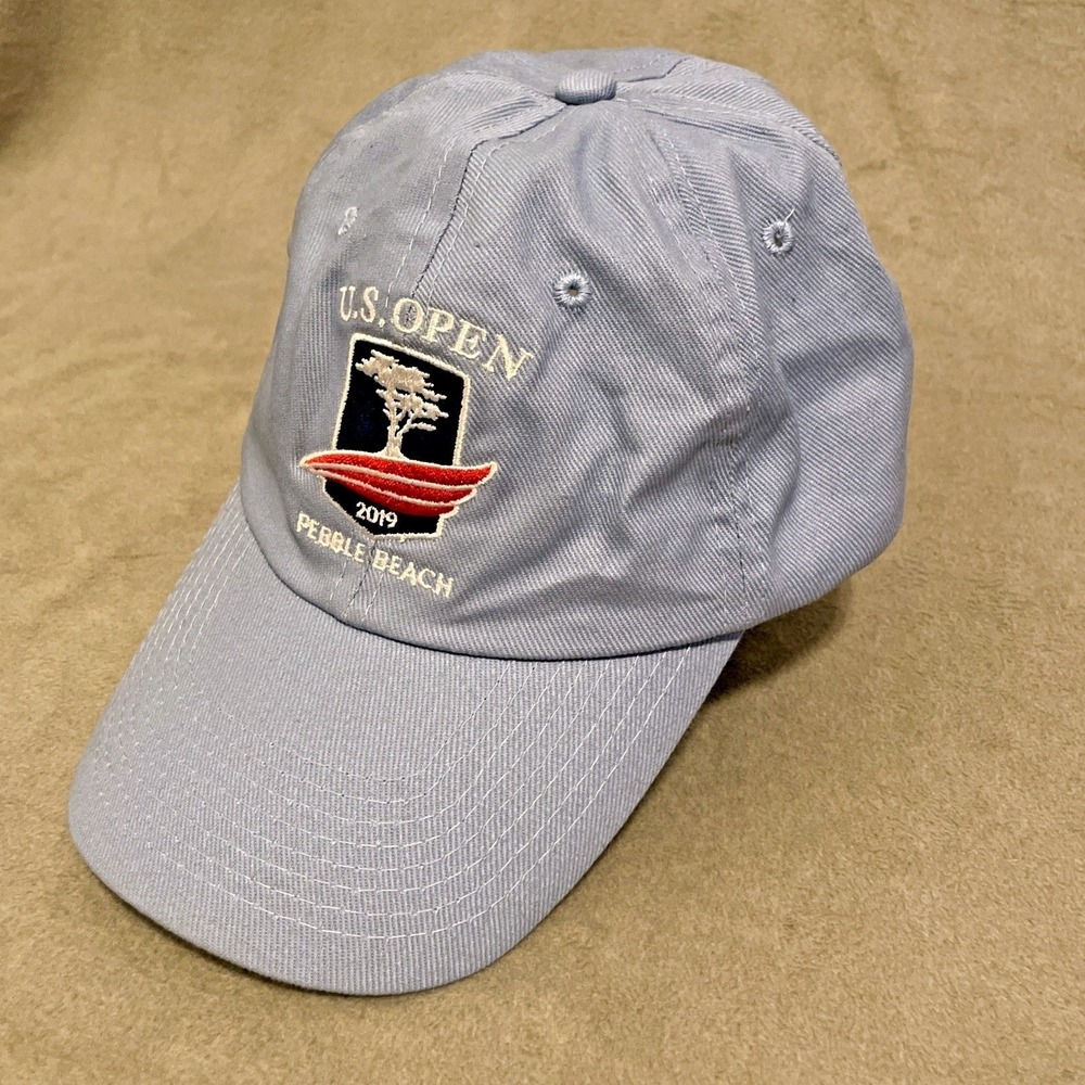 USGA Mens OSFM Baseball‎ Hat Light Blue 2019 US Open Pebble Beach Member Cap